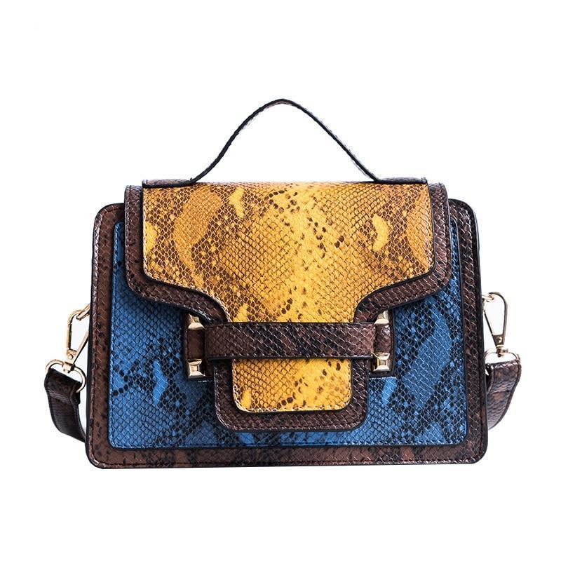 loomrack Snakeskin Cross Body Messenger Flap Bag Cross Body Bags