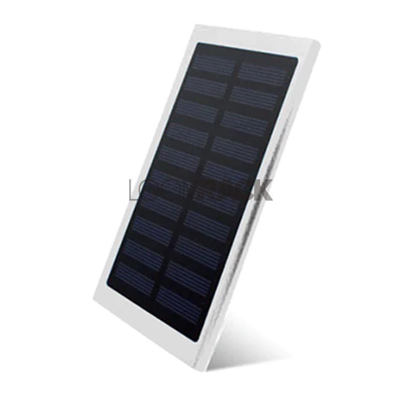 loomrack Solar Powered Portable Phone Charger Mobile Accessories Silver