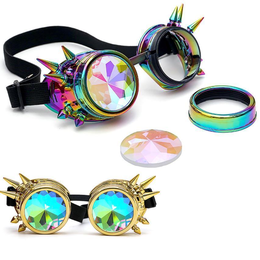 loomrack Spiked Kaleidoscope Sunglasses Sunglasses Multicolor