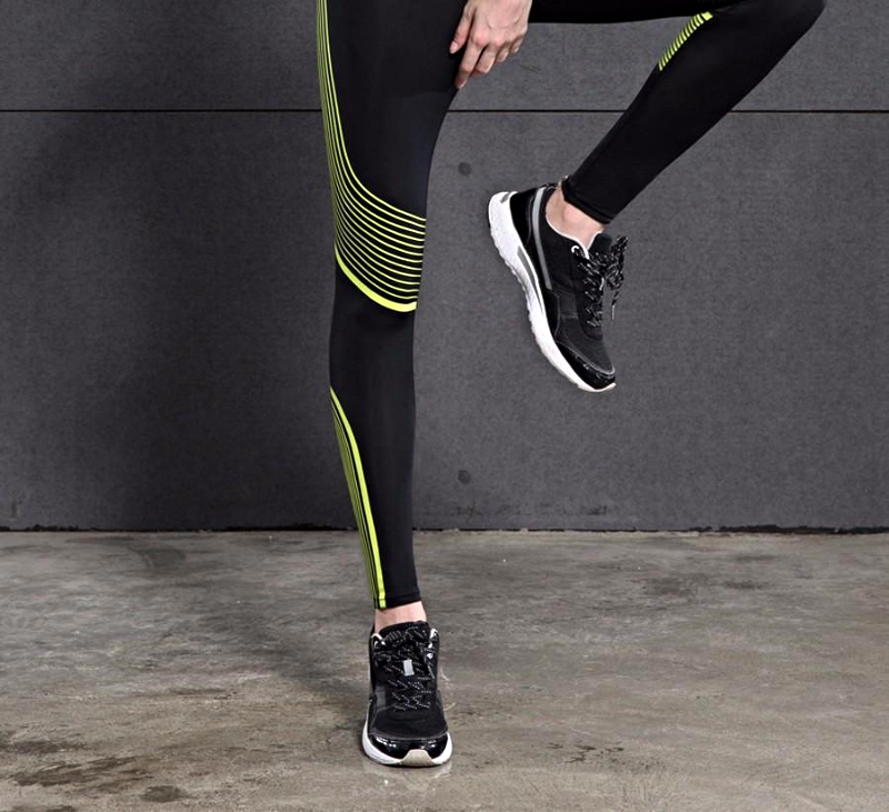 loomrack Spiral Reflective Compression Leggings Running Tights