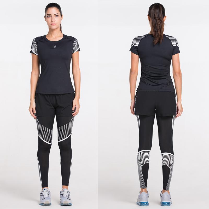 loomrack Spiral Reflective Short Sleeve Compression Top T-Shirts