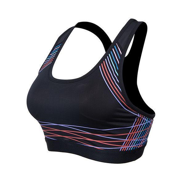 loomrack Spiral Reflective Sports Bra Sports Bras Black Red / XL