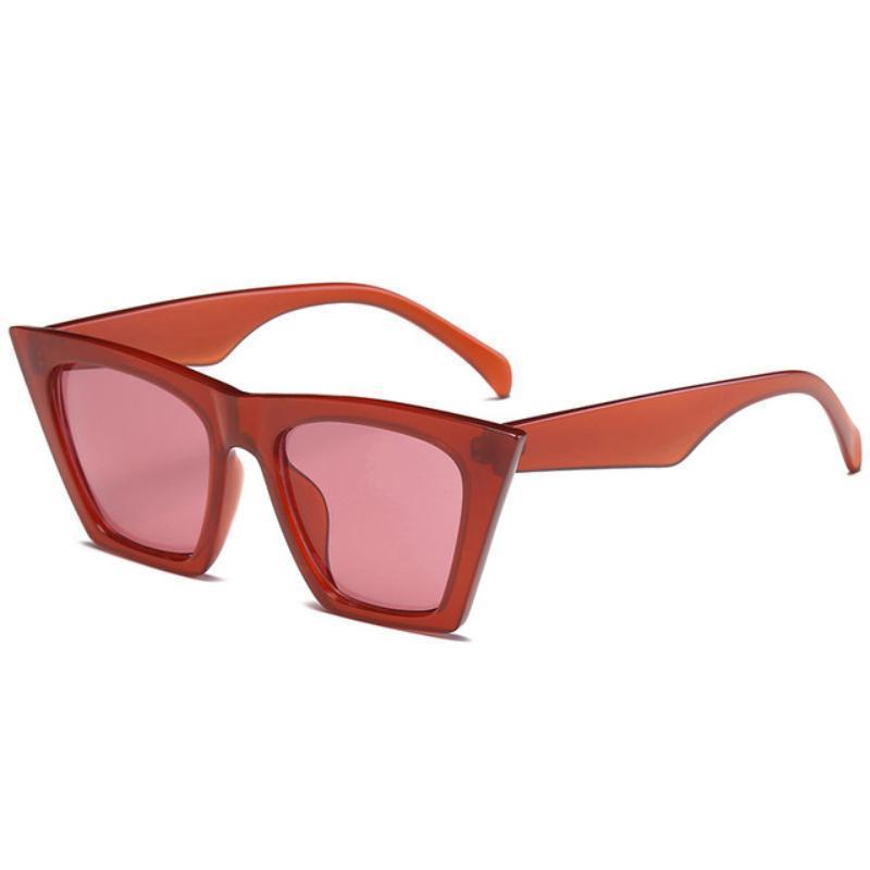 loomrack Squared Cat Eye Frames Sunglasses Red