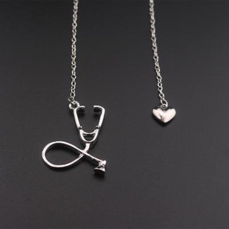 loomrack Stethoscope Heart Pendant Necklace Pendant Necklaces