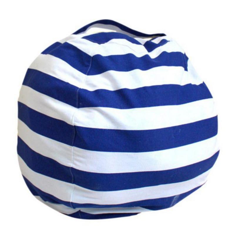 loomrack Stuffed Animal Toy Storage Bean Bag Baby Accessories Diameter  140CM / Blue Stripes / United States