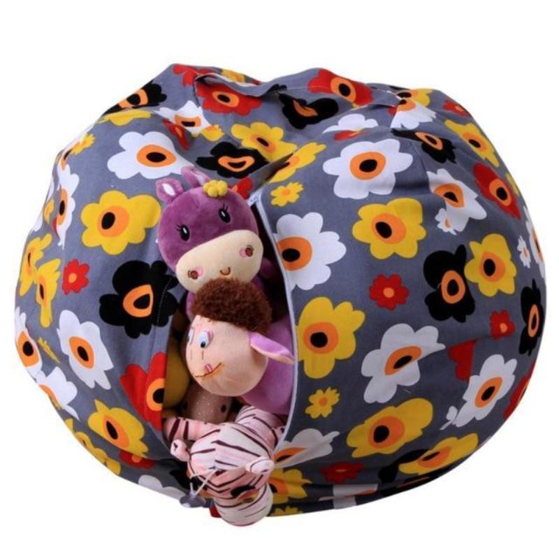 loomrack Stuffed Animal Toy Storage Bean Bag Baby Accessories Diameter  140CM / Flowers / United States