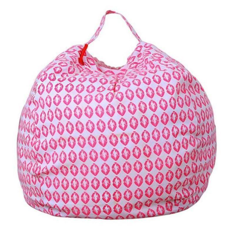 loomrack Stuffed Animal Toy Storage Bean Bag Baby Accessories Diameter  140CM / Pink Lip / United States