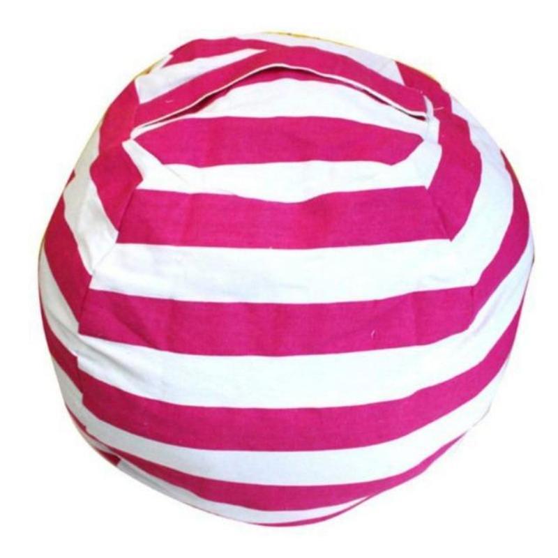 loomrack Stuffed Animal Toy Storage Bean Bag Baby Accessories Diameter  140CM / Pink Stripes / United States