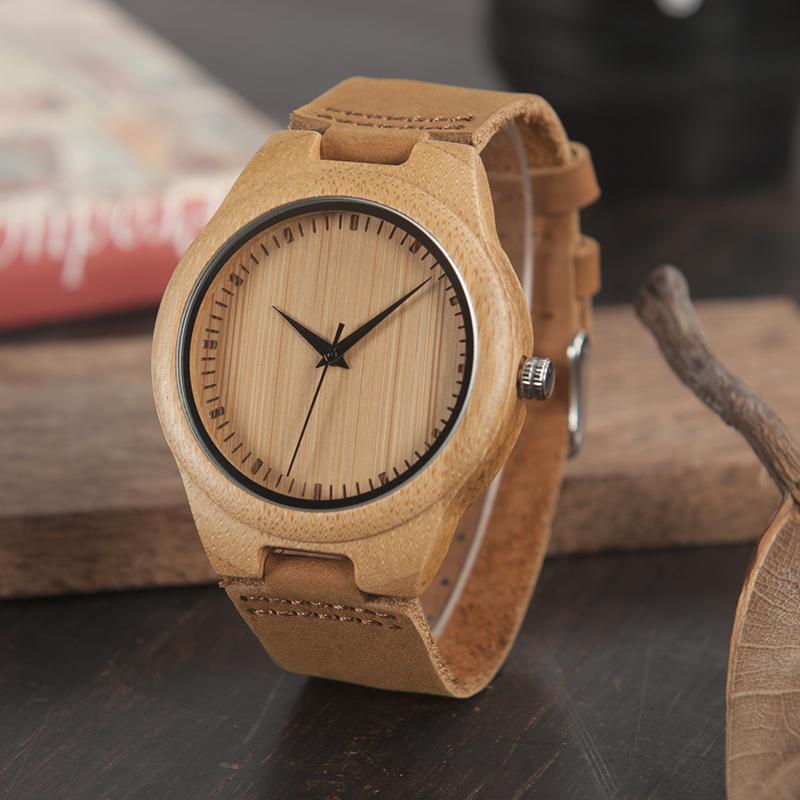 loomrack Sub-Saharan Bamboo Wristwatch Quartz Watches