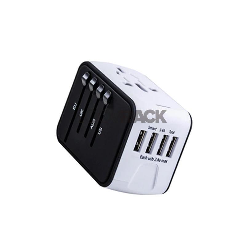 loomrack The Best Universal Travel Adapter for International Jet-Setters Travel Accessories White 4-USB