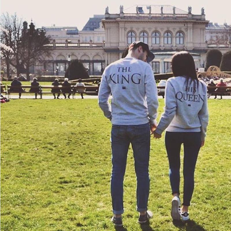 loomrack The King His Queen Long Sleeve T-Shirt T-Shirts Men King / S