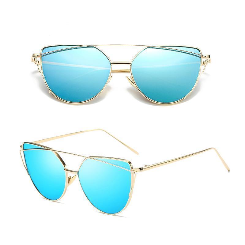 loomrack Thin Metal Frame Cat Eye Sunglasses Sunglasses