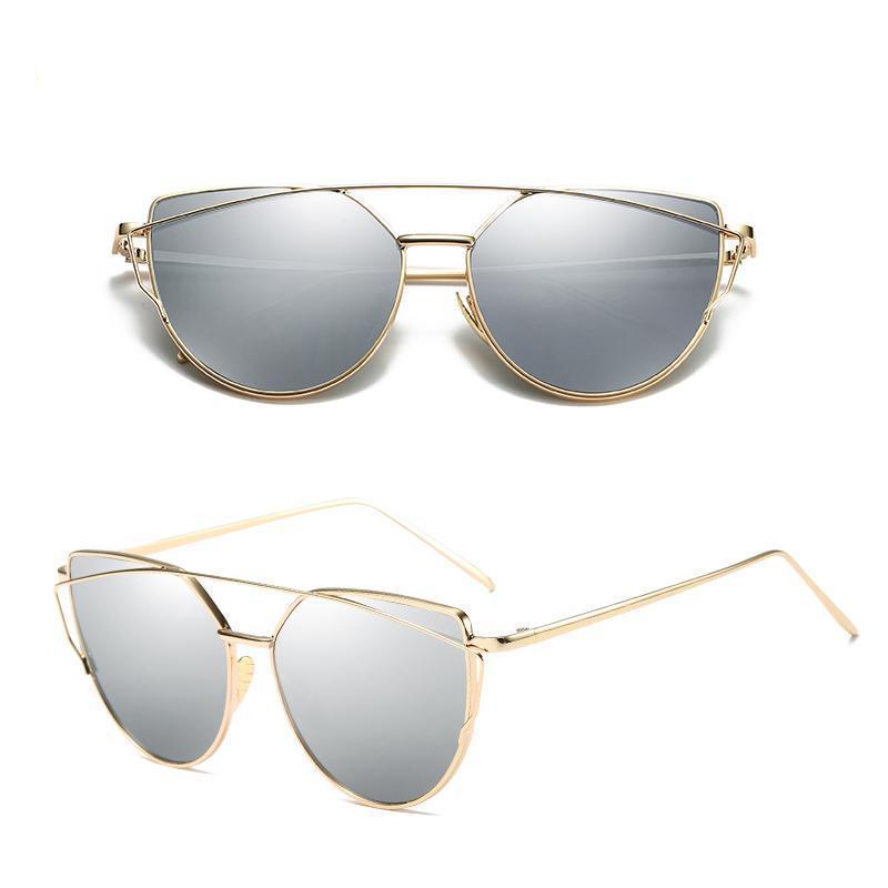 loomrack Thin Metal Frame Cat Eye Sunglasses Sunglasses