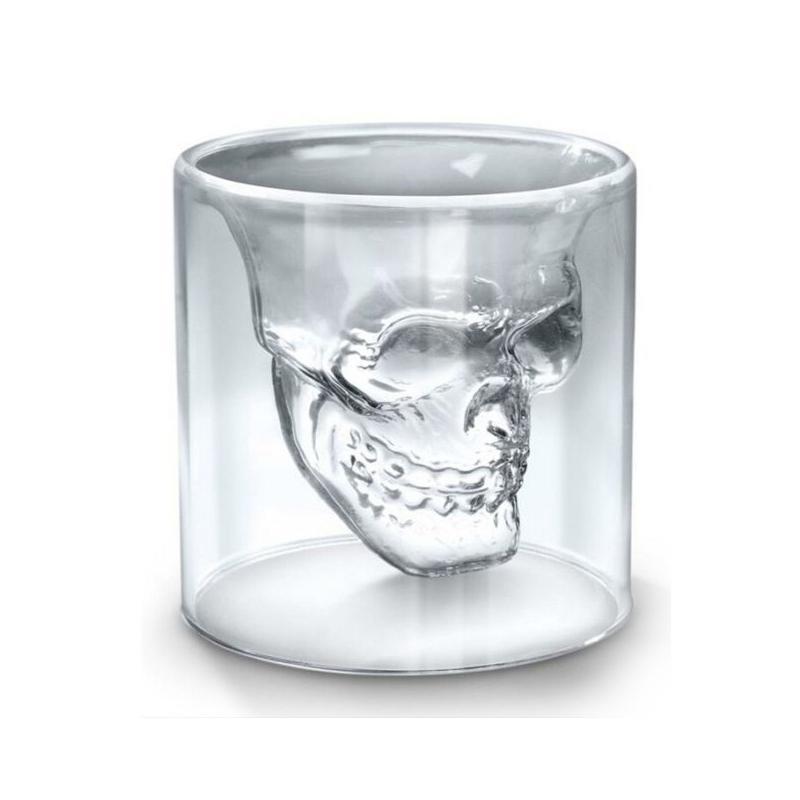 loomrack Transparent Skull Whiskey Glasses/Shot Glasses Wine Glasses 25ml