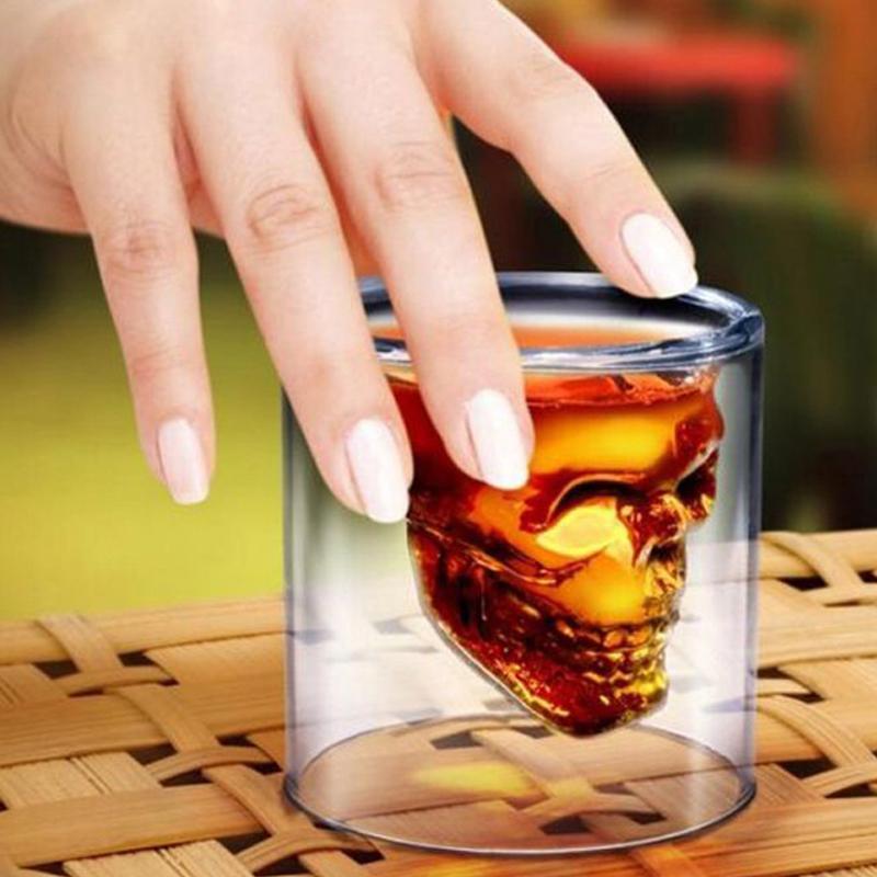 loomrack Transparent Skull Whiskey Glasses/Shot Glasses Wine Glasses