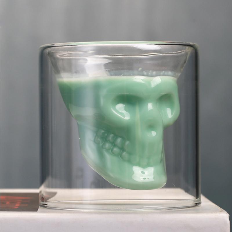 loomrack Transparent Skull Whiskey Glasses/Shot Glasses Wine Glasses