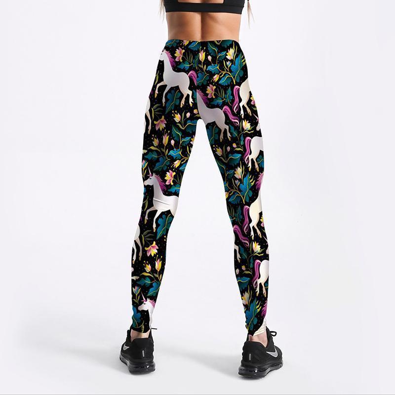 loomrack Unicorn Flower Print Leggings Leggings