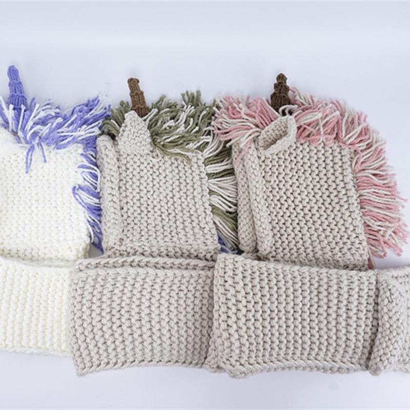 loomrack Unicorn Winter Hat Scarf Wrap With Hand Pockets Baby Accessories