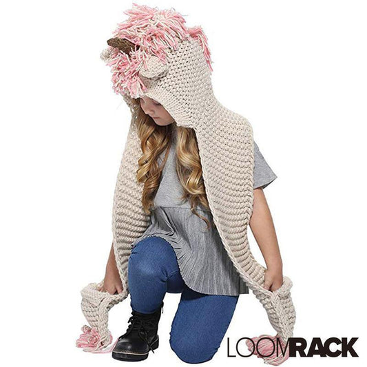 loomrack Unicorn Winter Hat Scarf Wrap With Hand Pockets Baby Accessories