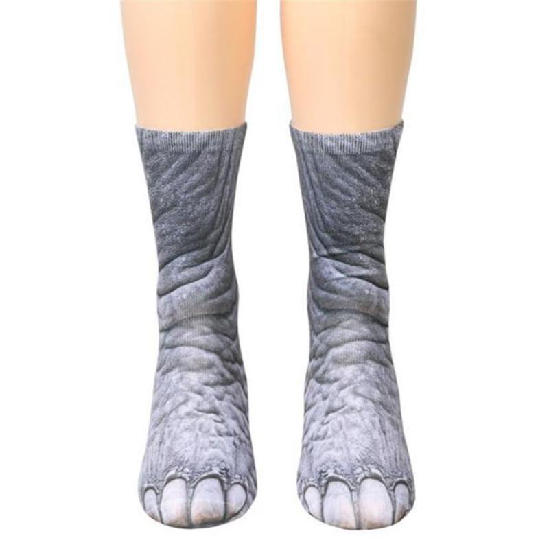 loomrack Unisex Adult Animal Paw Crew Socks Elephant Socks Elephant