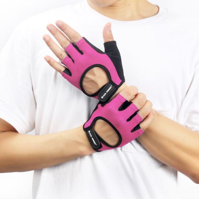 loomrack Unisex Mesh Weight Training Gloves Weight Lifting Pink / M