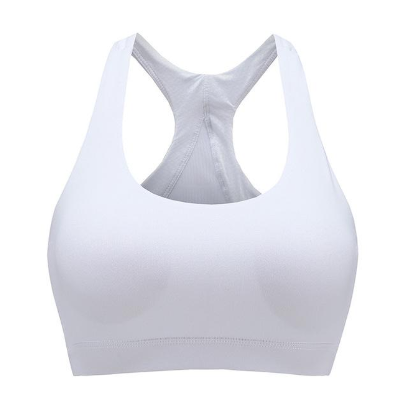 loomrack V-shape Mesh Crop Workout Top Sports Bras White / L