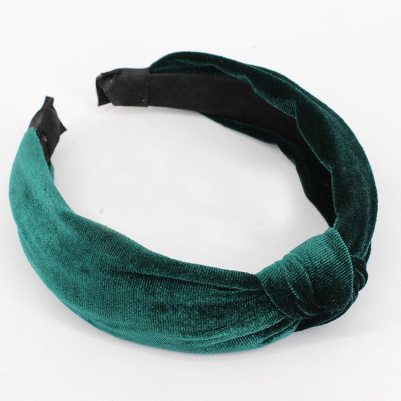 loomrack Velvet Knotted Twist Headband Hair Accessories Army Green