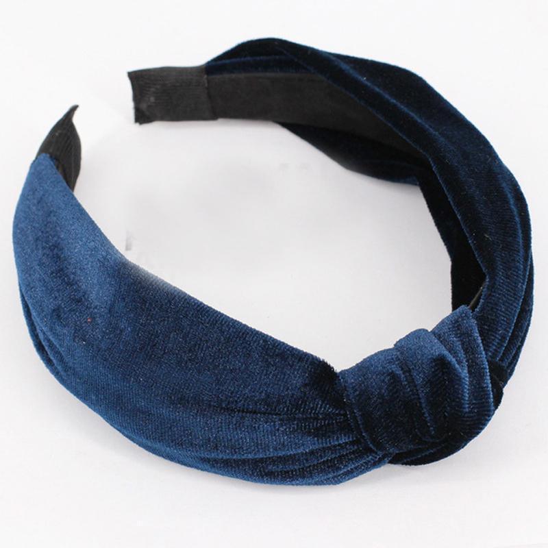 loomrack Velvet Knotted Twist Headband Hair Accessories Blue