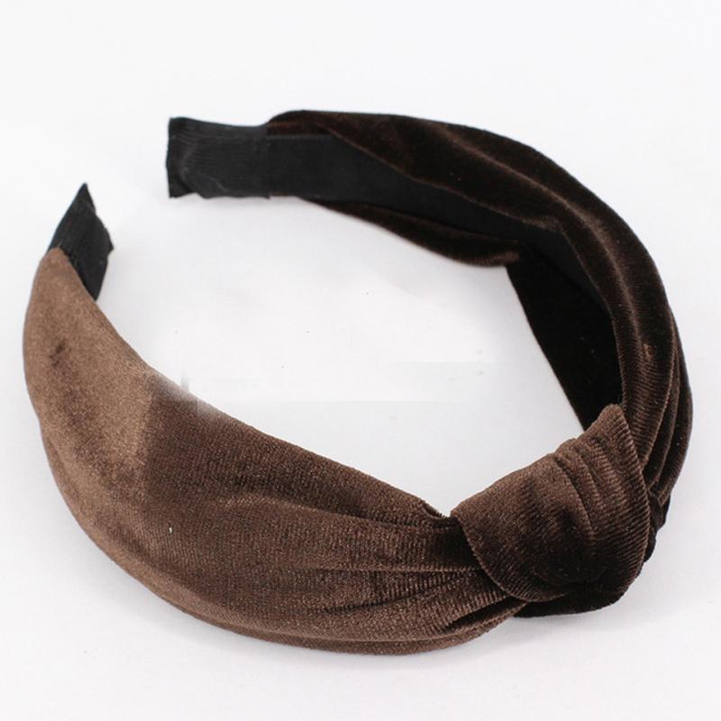 loomrack Velvet Knotted Twist Headband Hair Accessories Brown