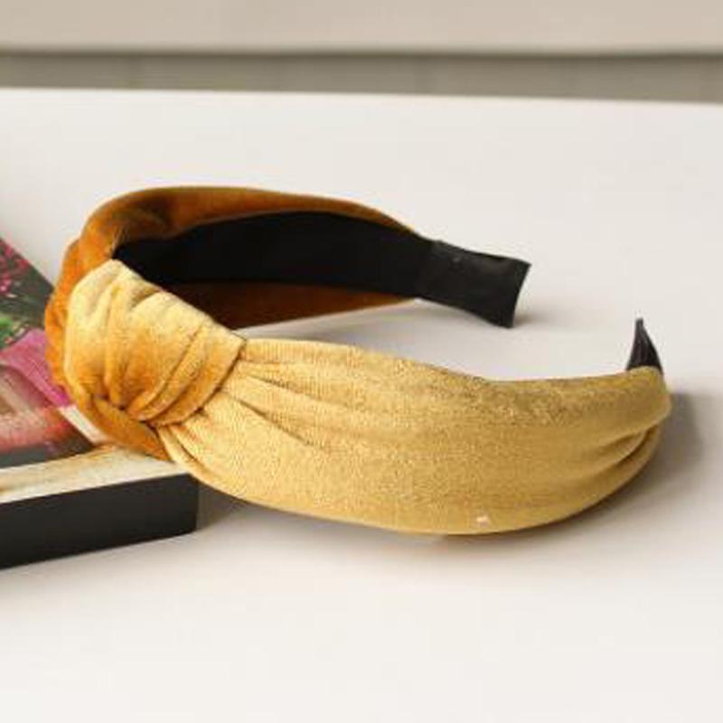 loomrack Velvet Knotted Twist Headband Hair Accessories Gold