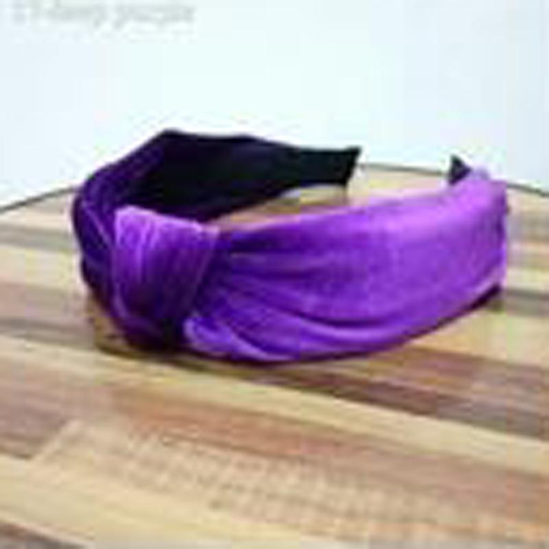 loomrack Velvet Knotted Twist Headband Hair Accessories Light Purple