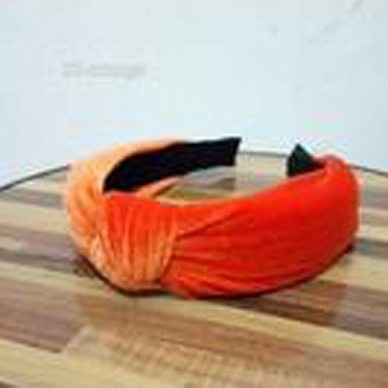 loomrack Velvet Knotted Twist Headband Hair Accessories Orange