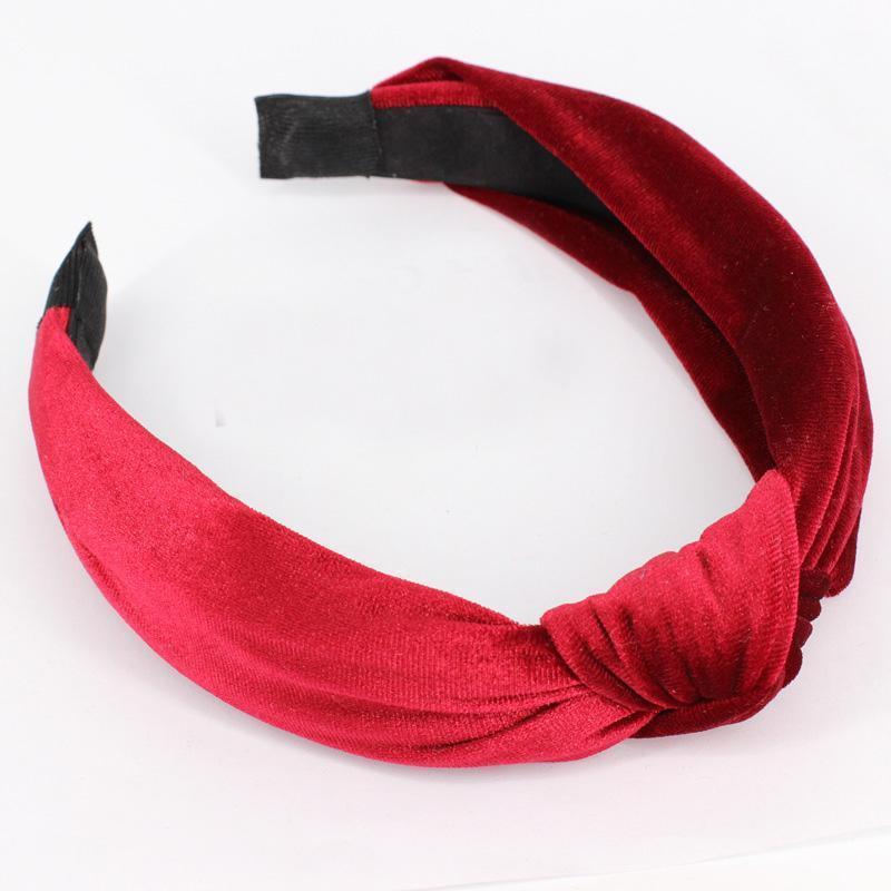 loomrack Velvet Knotted Twist Headband Hair Accessories Red