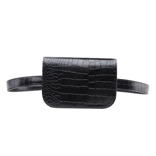loomrack Vintage Alligator PU Leather Belt Fanny Pack Novelty Bags
