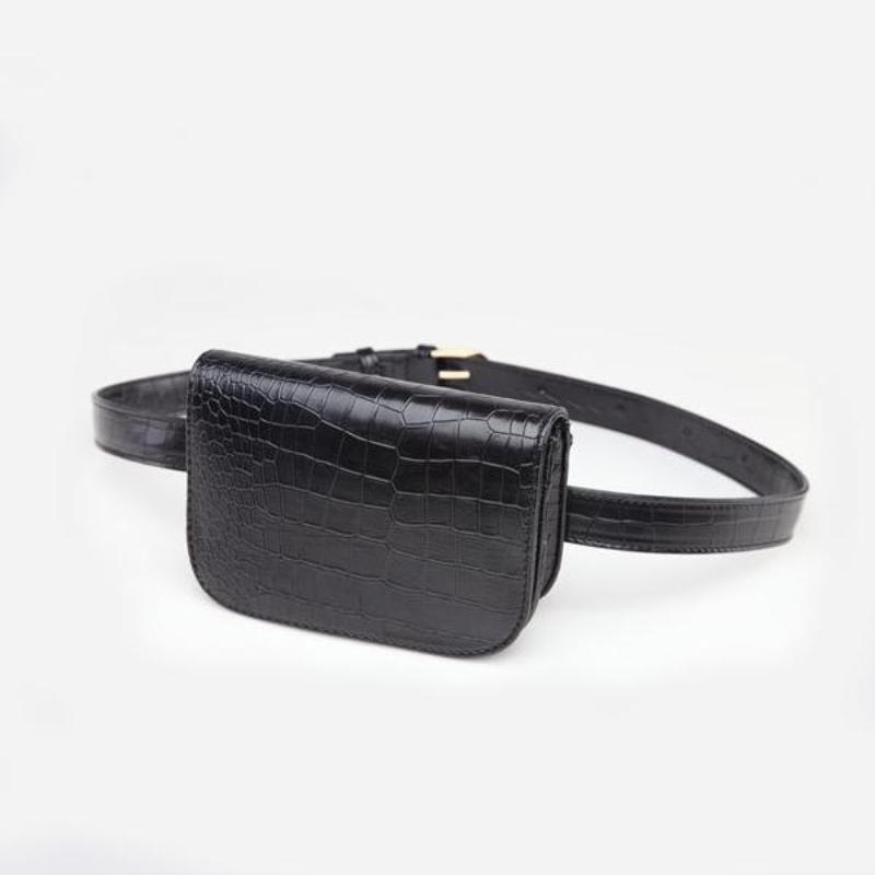loomrack Vintage Alligator PU Leather Belt Fanny Pack Novelty Bags