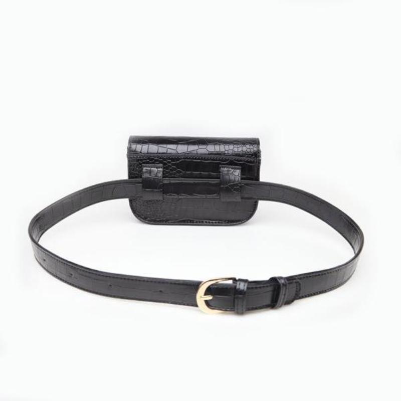 loomrack Vintage Alligator PU Leather Belt Fanny Pack Novelty Bags