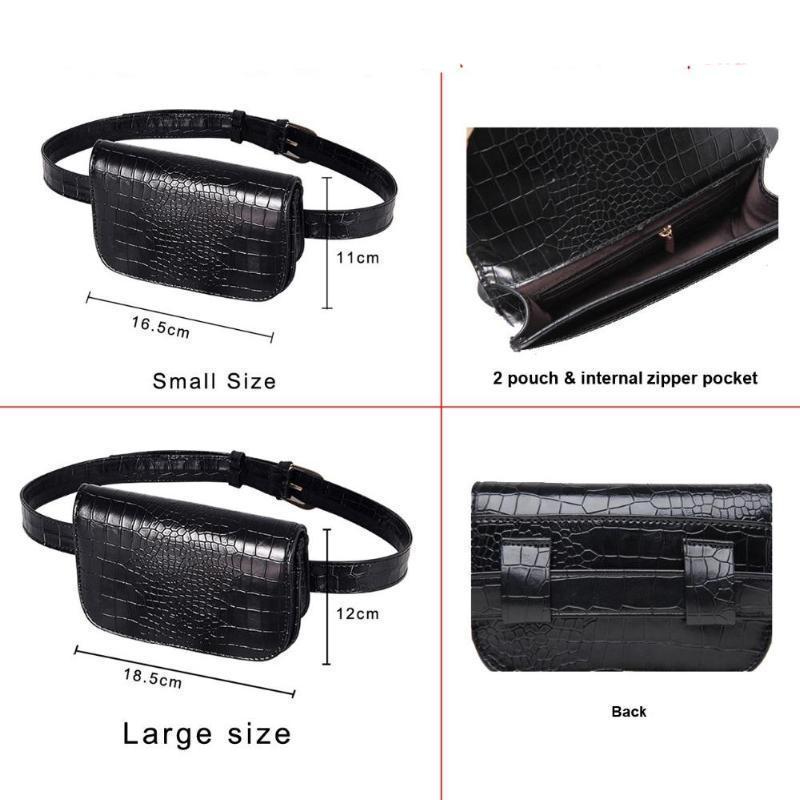 loomrack Vintage Alligator PU Leather Belt Fanny Pack Novelty Bags