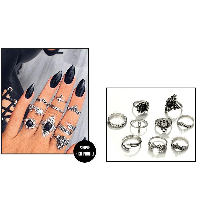 loomrack Vintage Bohemian Ring Sets Rings