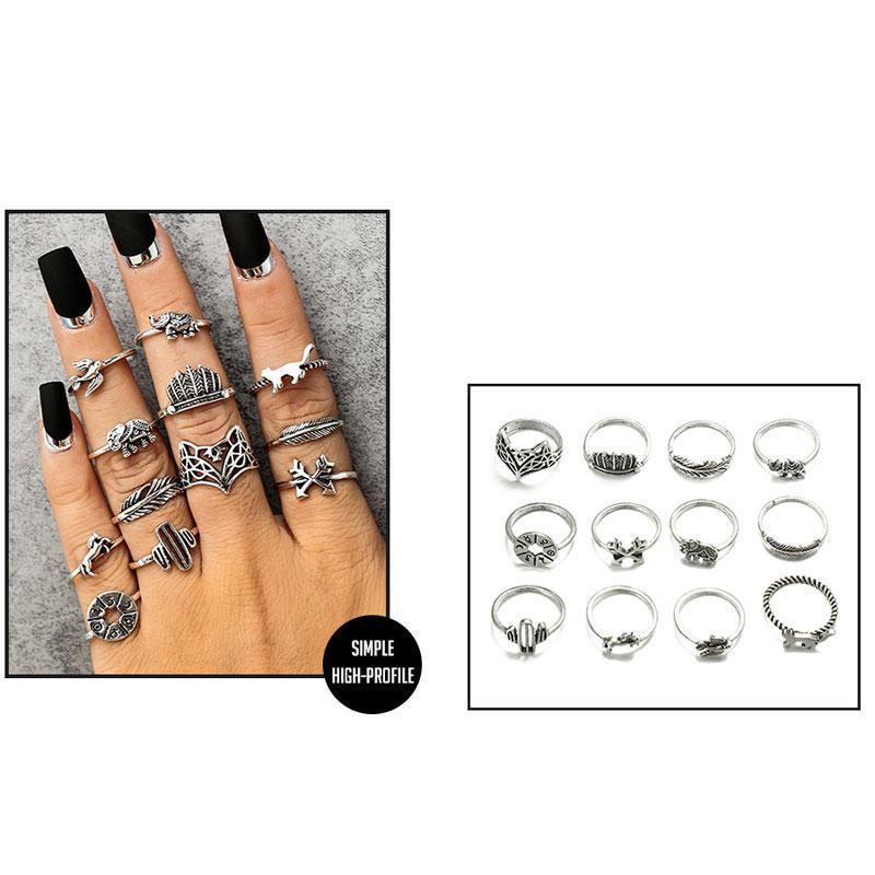 loomrack Vintage Bohemian Ring Sets Rings