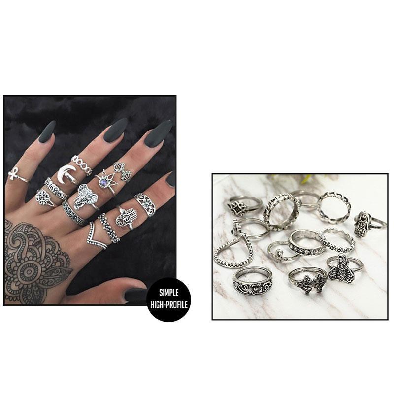 loomrack Vintage Bohemian Ring Sets Rings