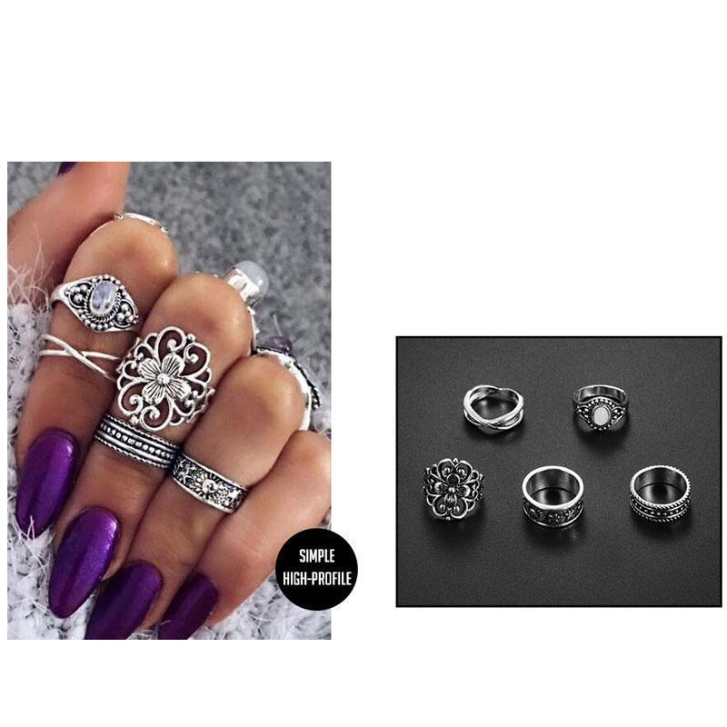 loomrack Vintage Bohemian Ring Sets Rings
