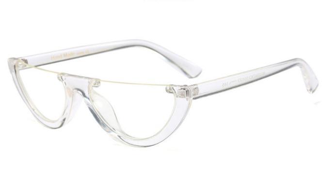 loomrack Vintage Half Frame Small Sunglasses Sunglasses Clear with Clear