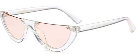 loomrack Vintage Half Frame Small Sunglasses Sunglasses Light Champagne