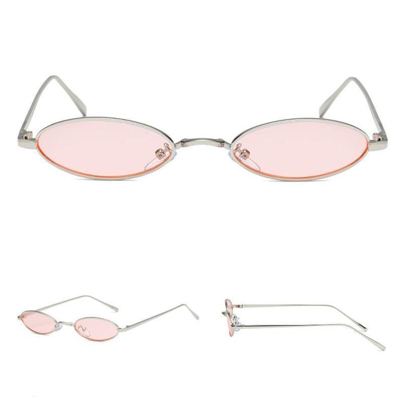 loomrack Vintage Micro Metal Oval Frame Sunglasses Sunglasses