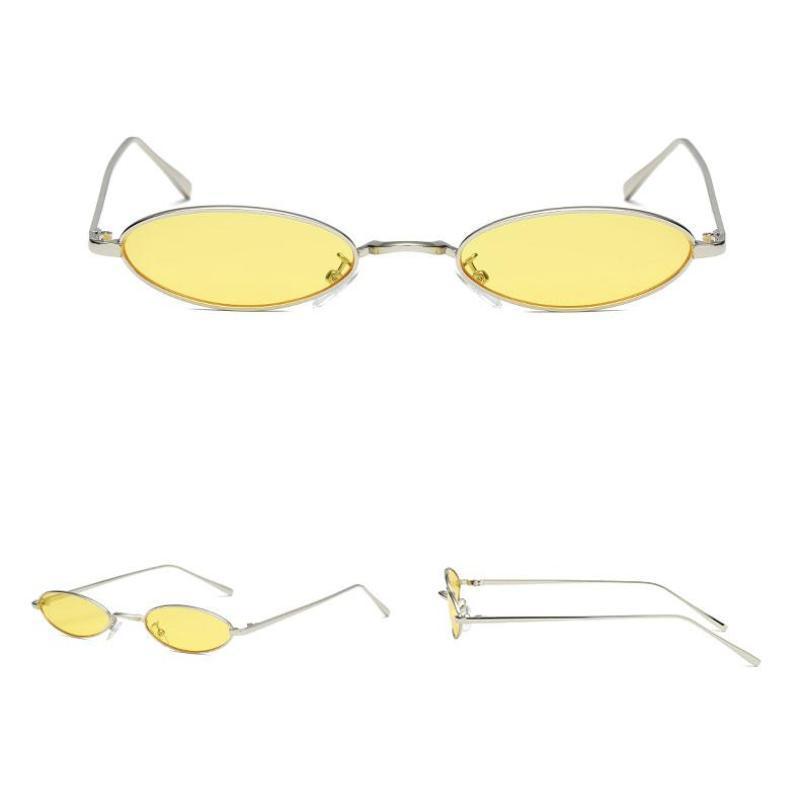 loomrack Vintage Micro Metal Oval Frame Sunglasses Sunglasses