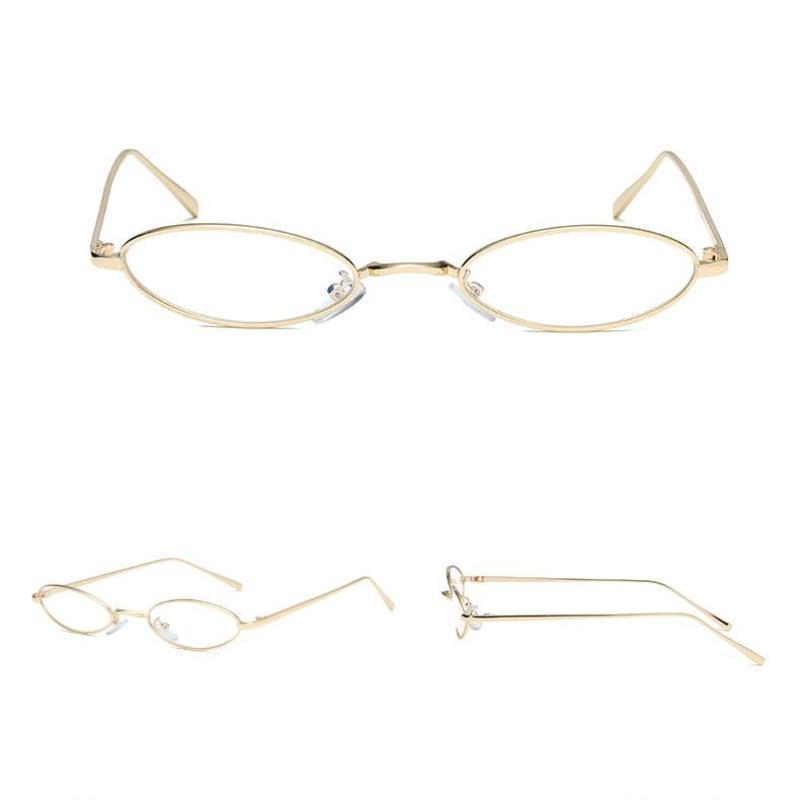 loomrack Vintage Micro Metal Oval Frame Sunglasses Sunglasses