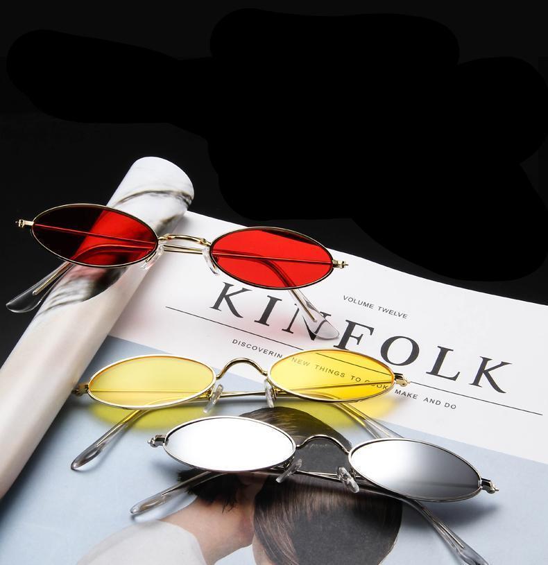 loomrack Vintage Micro Metal Oval Frame Sunglasses Sunglasses