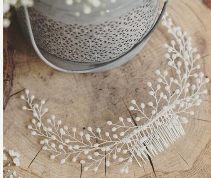 loomrack Vintage Pearl Bridal Hair Accessory Hair Jewelry