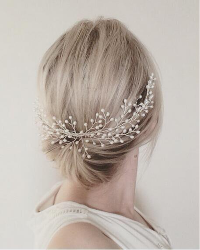 loomrack Vintage Pearl Bridal Hair Accessory Hair Jewelry