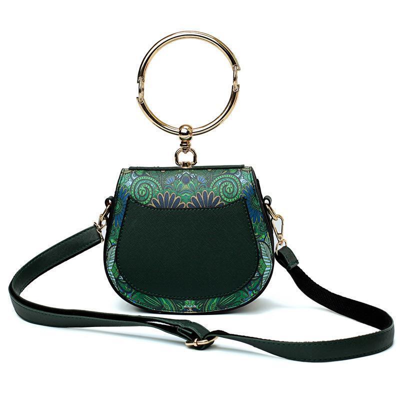 loomrack Vintage Round Handle Bohemian Fashionista Bag Top-Handle Bags
